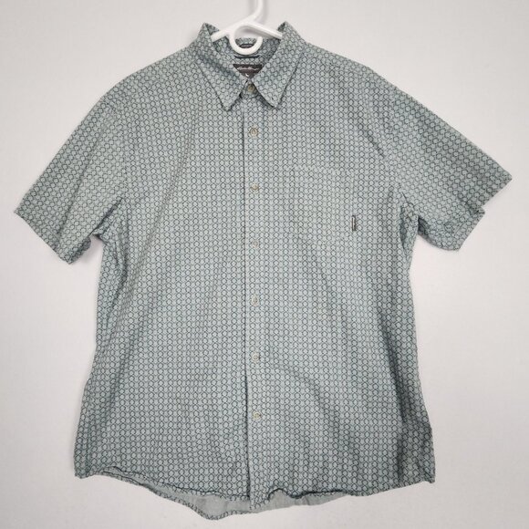 Lot of 2 Eddie Bauer Mens Shirt Sz M & L Classic Fit Short Sleeve - Picture 9 of 15